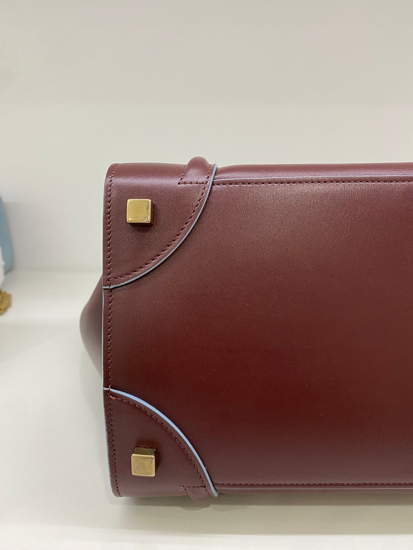 Celine Luggage Bag Burgundy