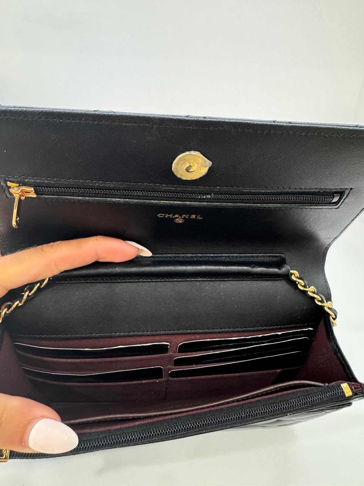 Chanel WOC Lambskin Black GHW