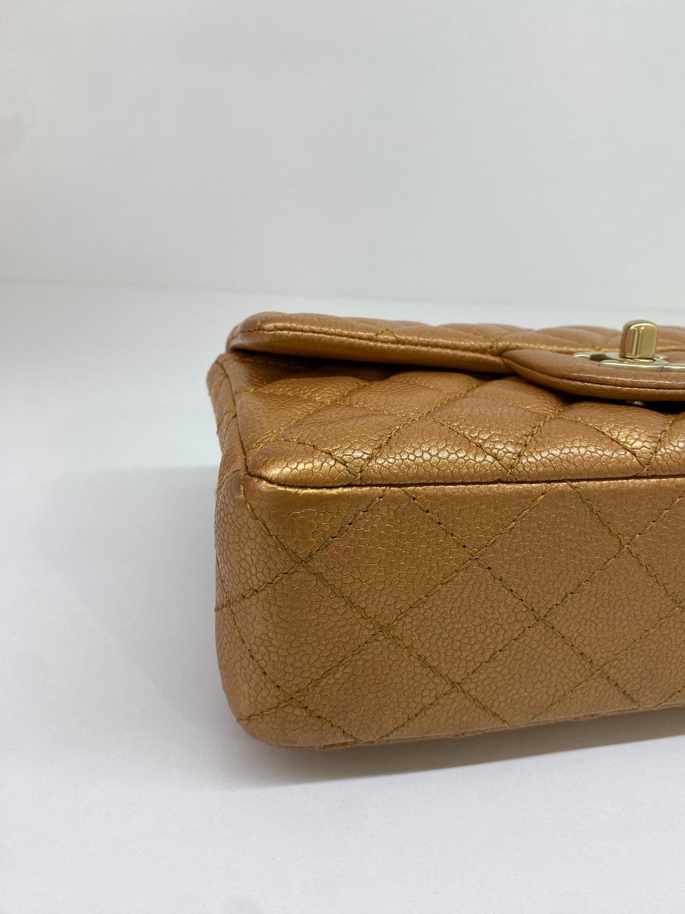 Chanel Classic Flap Mini Gold Metallic Caviar GHW