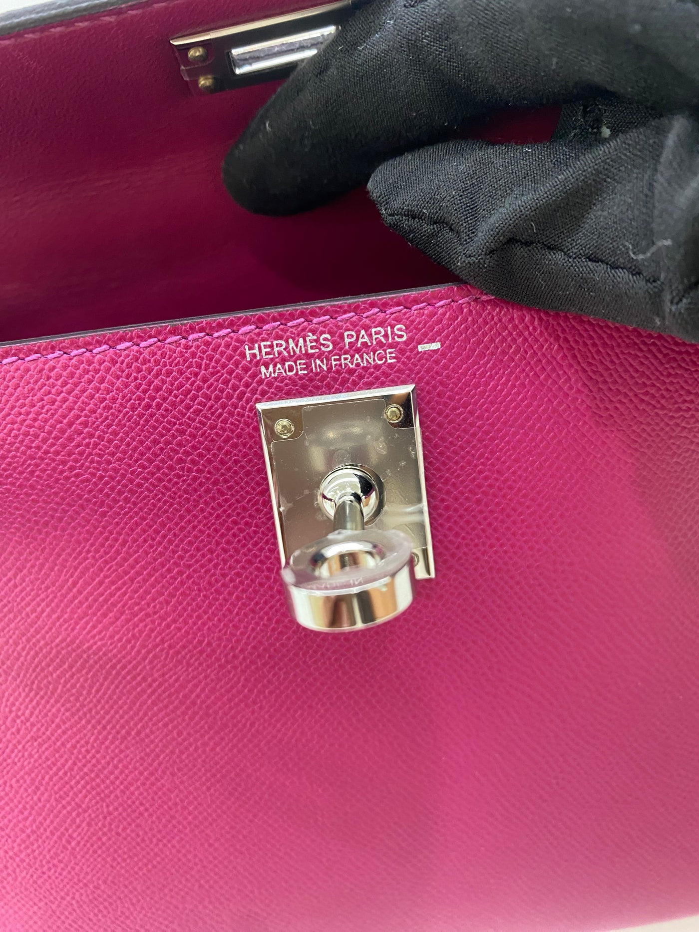 Hermes Mini Kelly Rose Pourpre Lizard Touch PHW