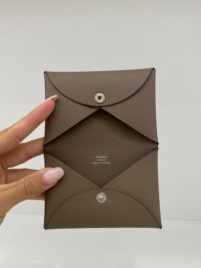 Hermes Calvi Wallet - Etoupe