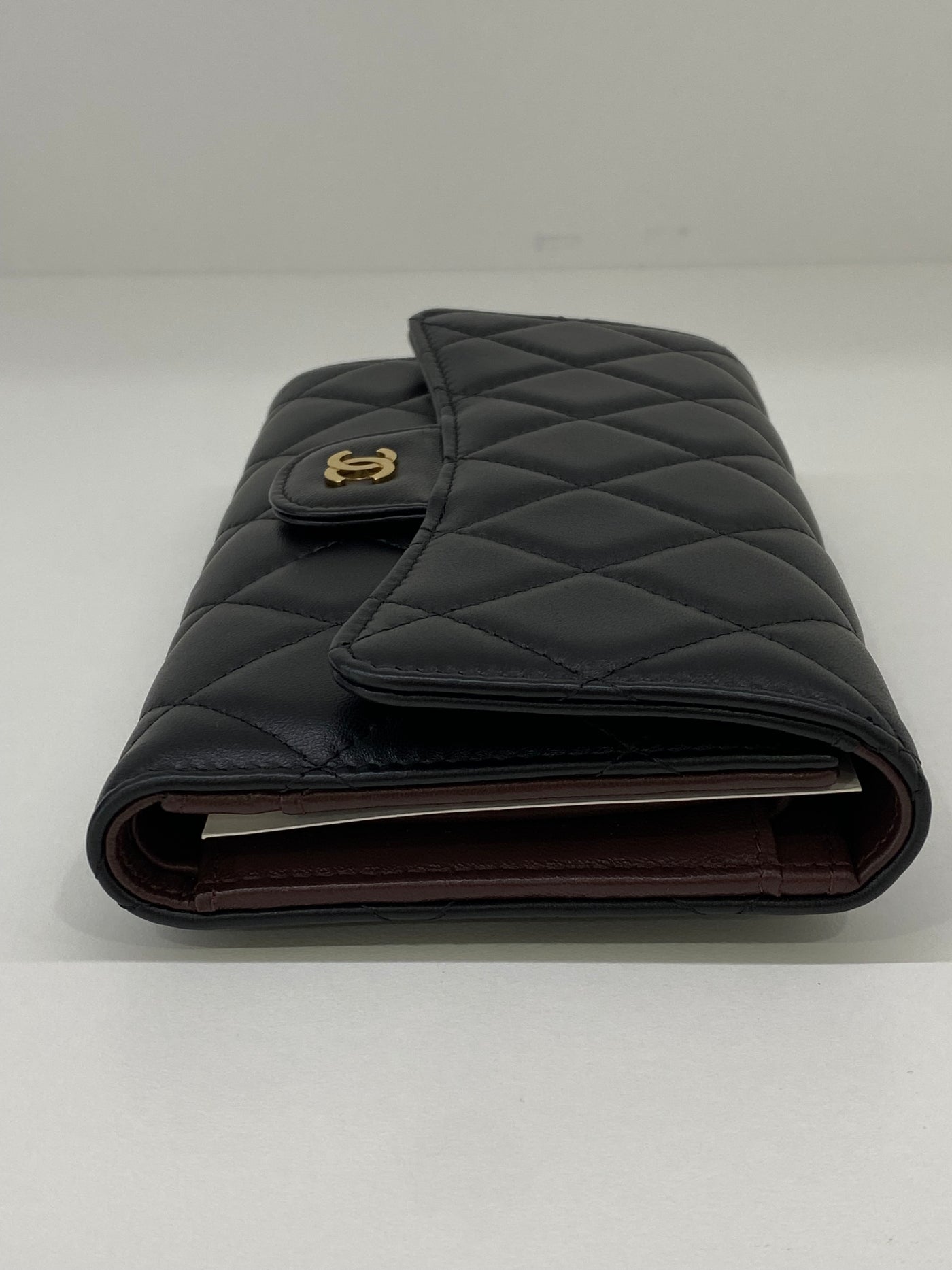 Chanel Classic Flap Wallet Black Lambskin GHW