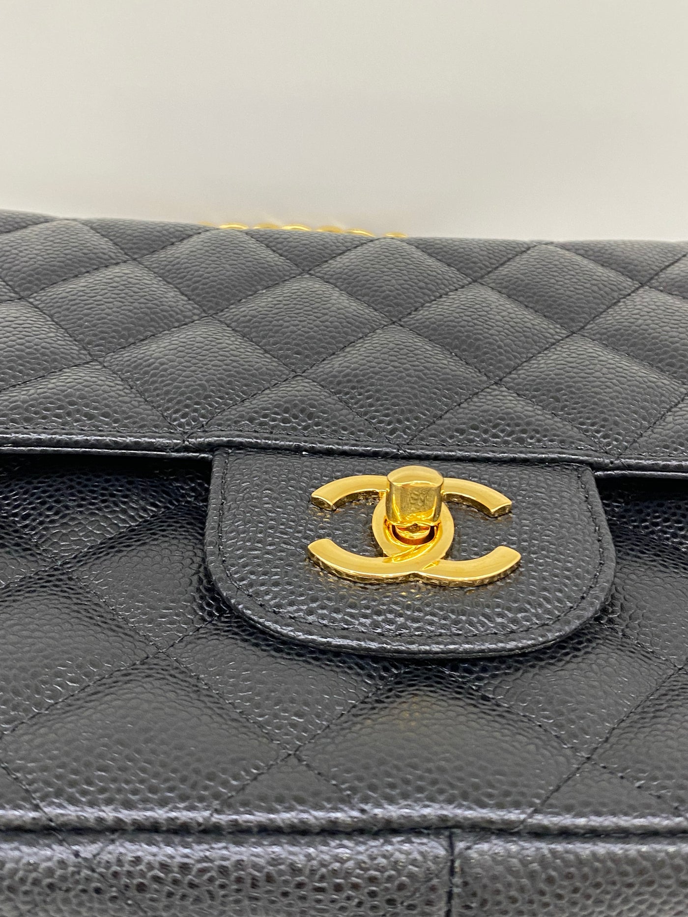 Chanel Classic Flap Large Jumbo Black Caviar GHW