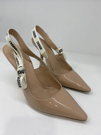 Dior J’Dior Sling Back Heel 38 Beige