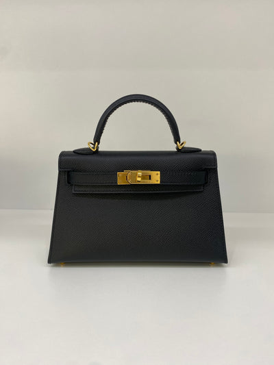 Hermes Mini Kelly Black GHW