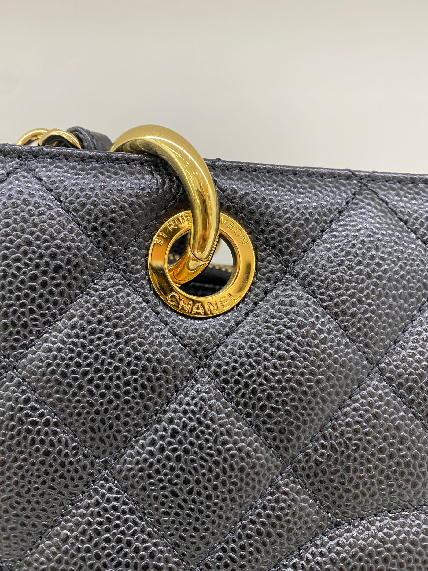 Chanel GST Black Tote GHW