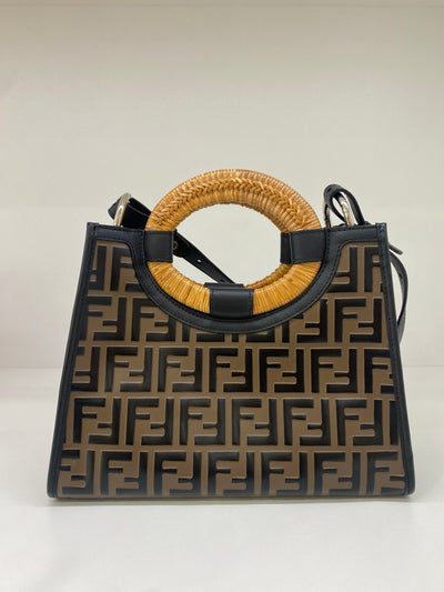 Fendi Monogram Rattan Tote