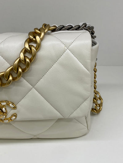 Chanel 19 Bag Large White