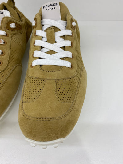 Hermes Suede Beige Sneakers Size 39