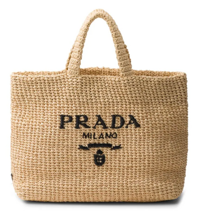 Prada Raffia Tote Large