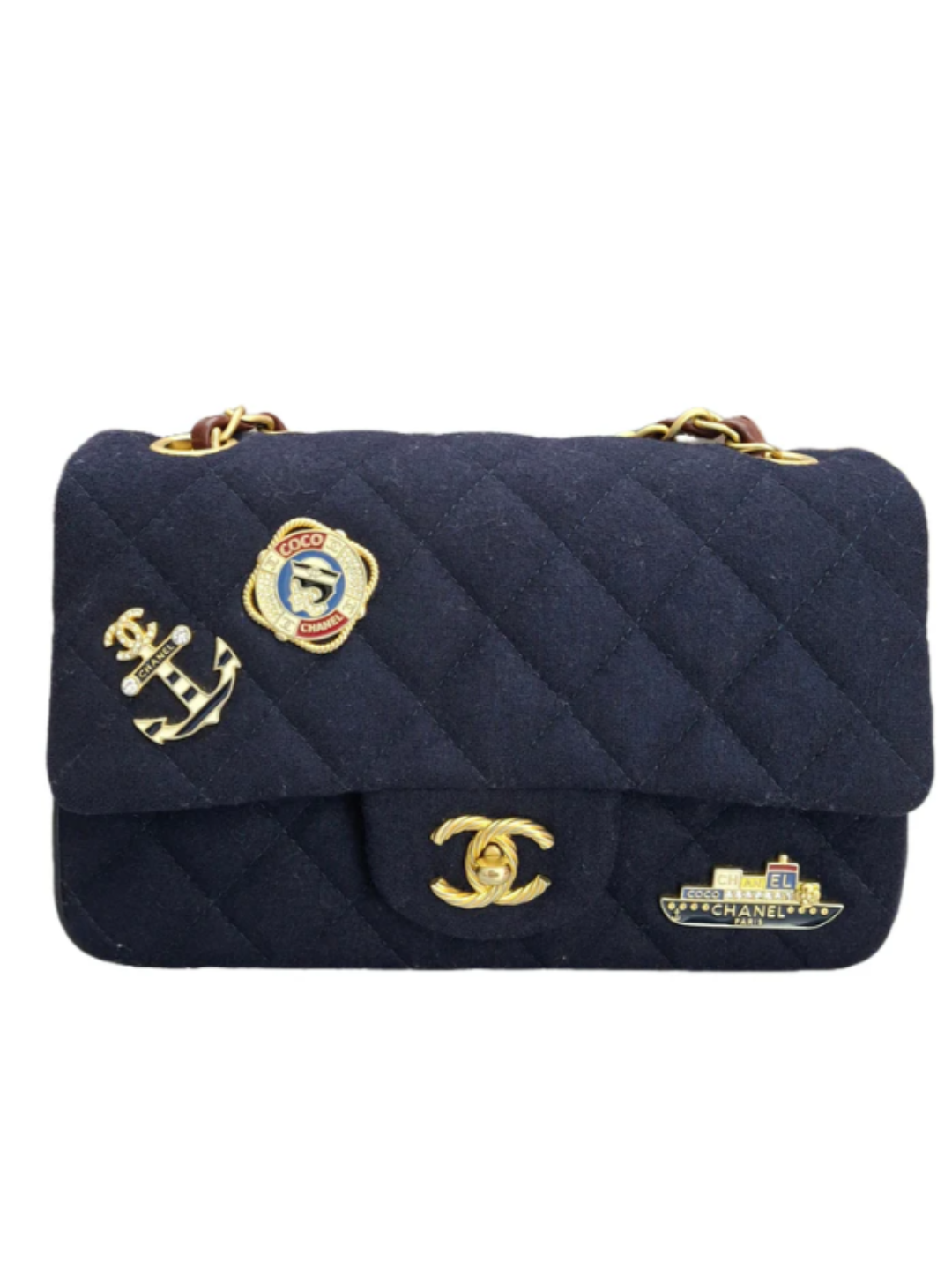 Chanel Sailor Classic Flap - Navy fabric - ONLINE EXCLUSIVE