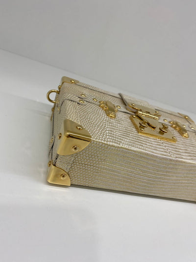 Louis Vuitton Petite Malle Lizard Gold