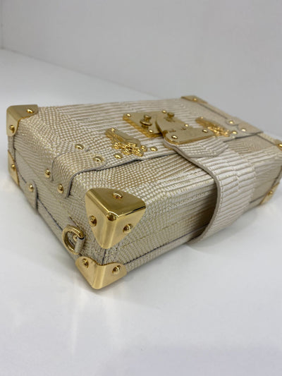 Louis Vuitton Petite Malle Lizard Gold