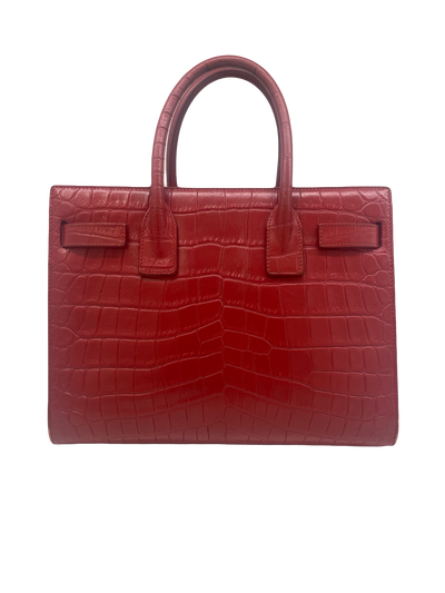 Saint Laurent Sac De Jour Red Croc baby size