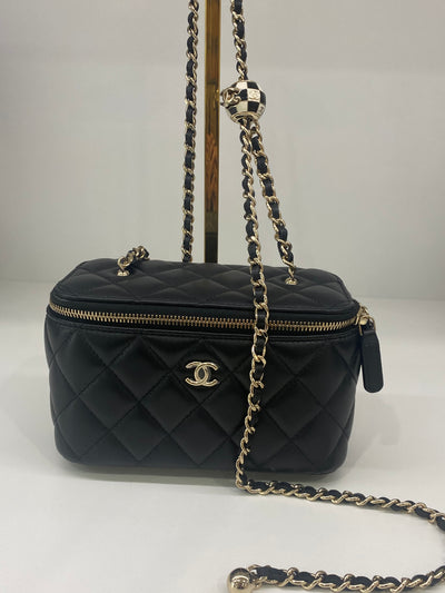 Chanel Rectangle Mini Vanity Black CGHW