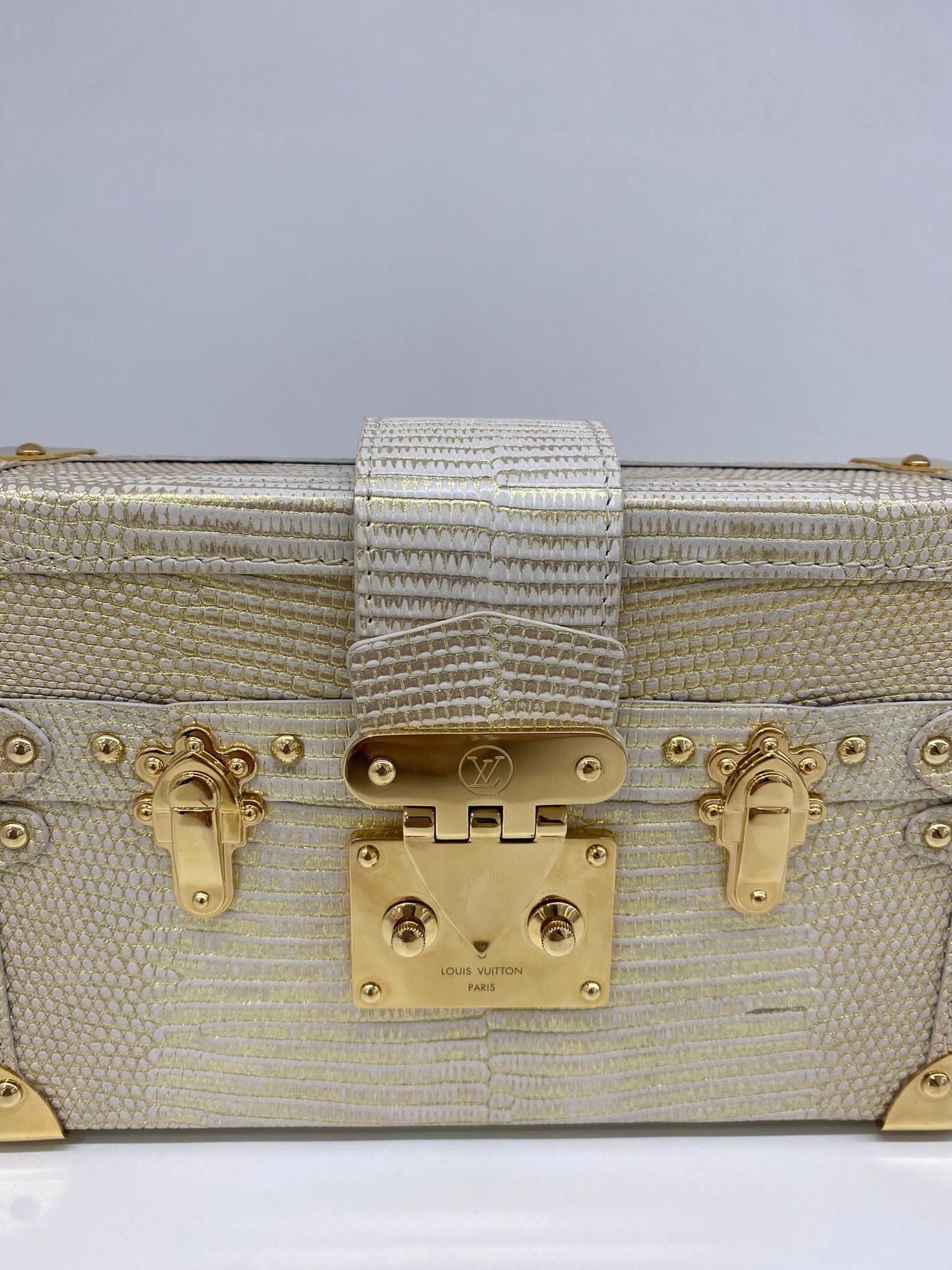 Louis Vuitton Petite Malle Lizard Gold