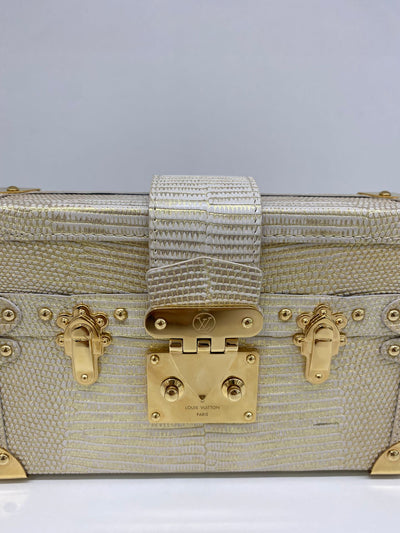 Louis Vuitton Petite Malle Lizard Gold