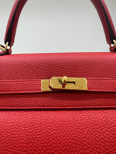 Hermes Kelly 32 Togo - Capucine PHW