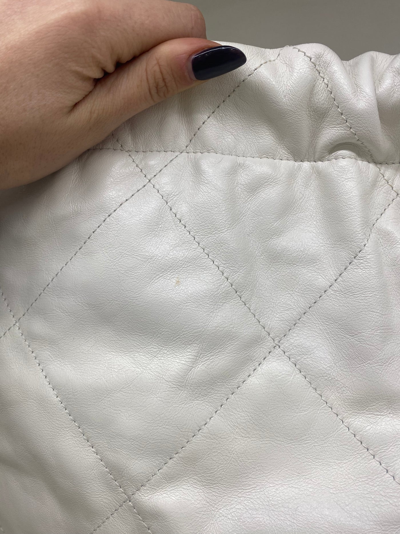 Chanel Large 22 White Bag GHW