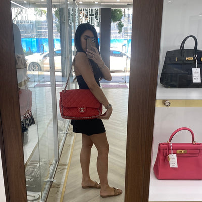 Chanel Extra Large Flap Bag - Red