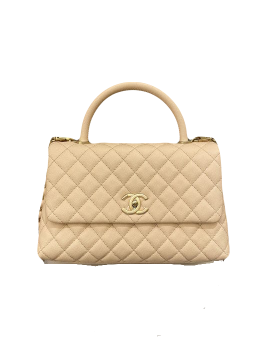 Chanel 17S Classic Ouilted Coco Handle Beige Clair (OE)