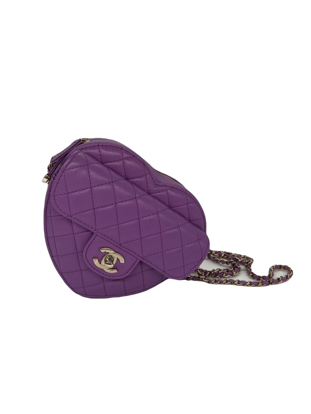 Chanel Heart Bag Large - Purple CGHW - SOLD