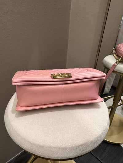 Chanel Boy Old Medium Sakura Pink GHW (OE)