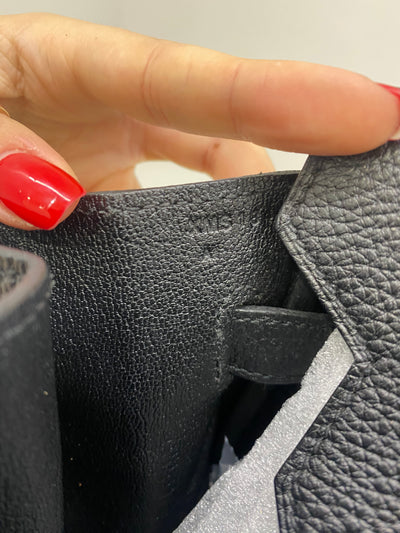 Hermès - Authenticated Birkin 30 Handbag - Patent Leather Black for Women, Very Good Condition