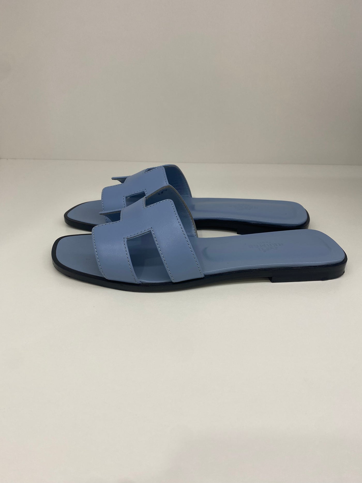 Hermes Oran Sandals Light Blue 37