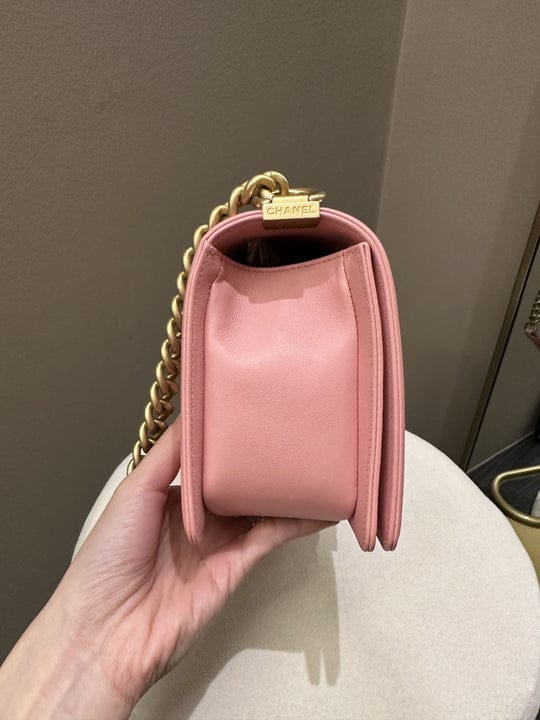 Chanel Boy Old Medium Sakura Pink GHW (OE)