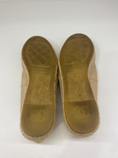 Chanel Beige and Black Espadrilles Size 41 - SOLD