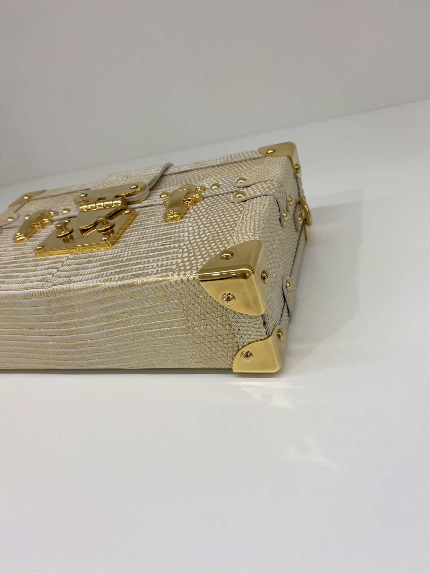 Louis Vuitton Gold Grain de Bois Petite Malle, myGemma