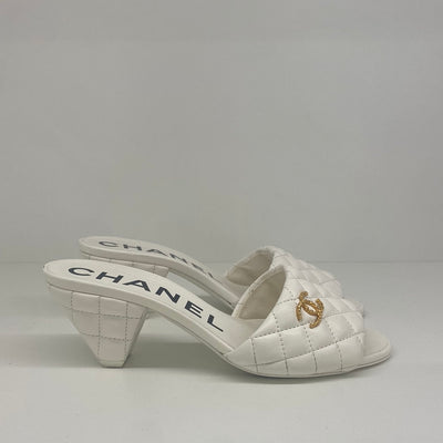 Chanel White Pumps Size 38C - SOLD