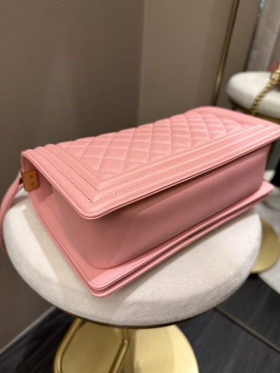 Chanel Boy Old Medium Sakura Pink GHW (OE)