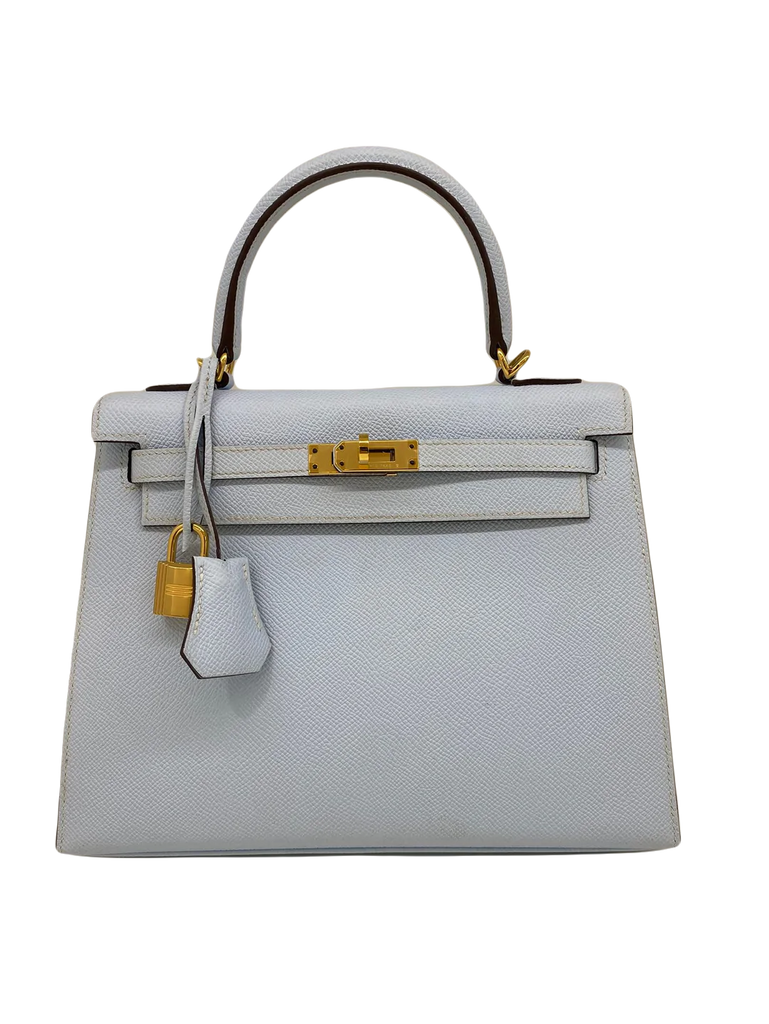 Brand new Hermes kelly 25 Blue Brume Epsom GHW Sold – Ruelamode